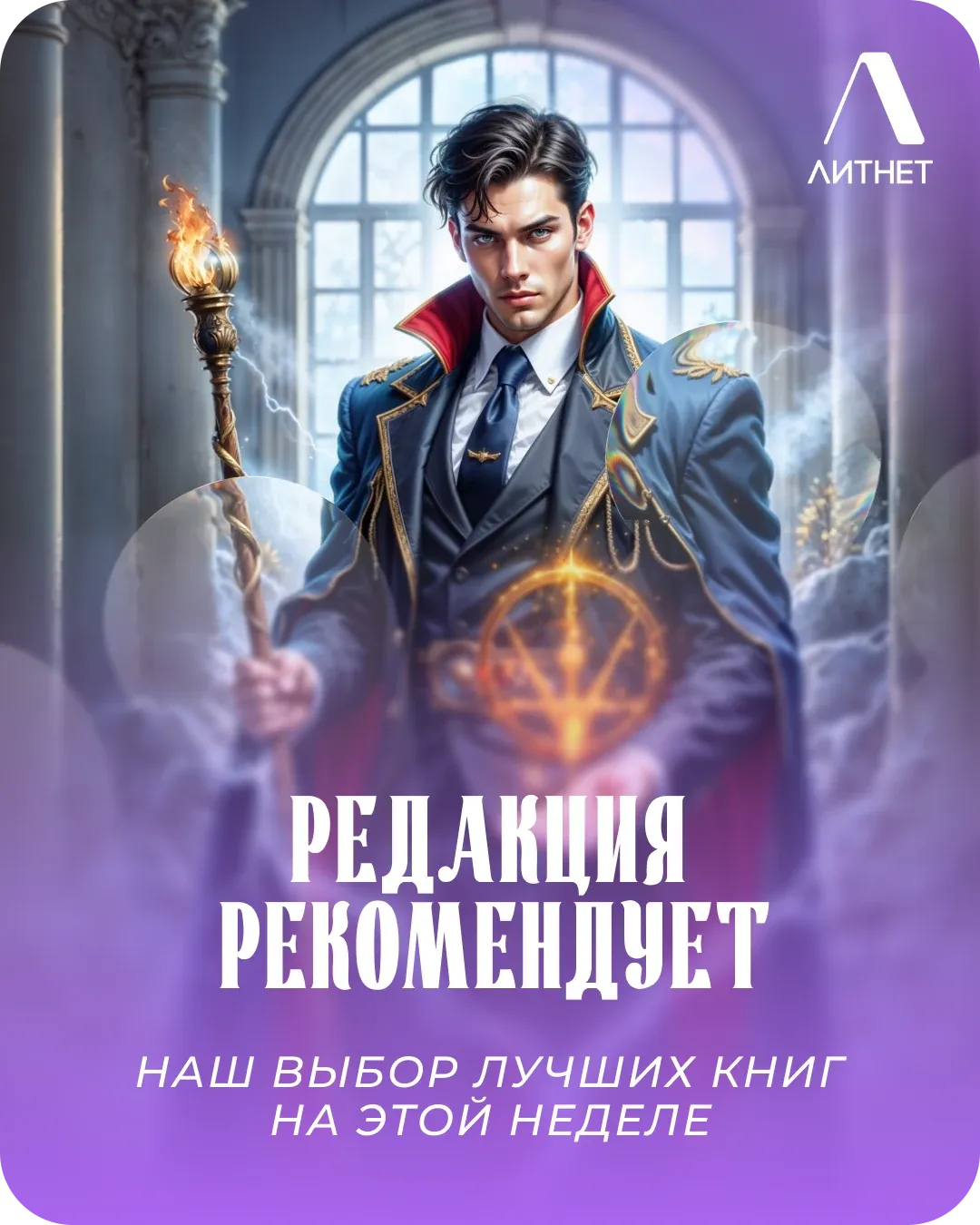 Баннер Violet Dream с артом и фоном